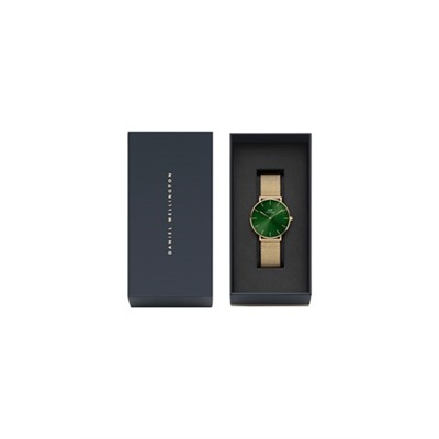 Reloj de cuarzo de acero y chapado en oro amarillo Emerald