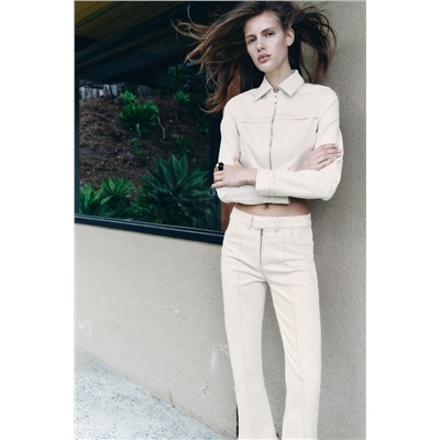 JEANS Z1975 MINI FLARE TIRO ALTO NERVIO