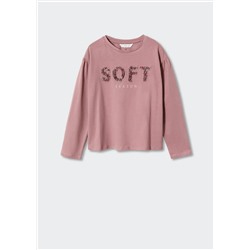 Camiseta manga larga textura -  Niña | MANGO OUTLET España