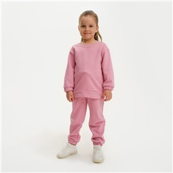Костюм для девочки (свитшот, брюки) KAFTAN "Basic line", размер 40 (158-164), цвет розовый