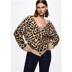 Cárdigan animal print -  Mujer | MANGO OUTLET España
