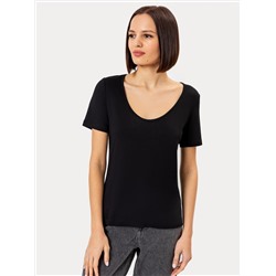 Футболка женская regular fit в черном цвете