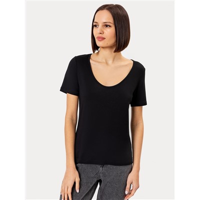 Футболка женская regular fit в черном цвете