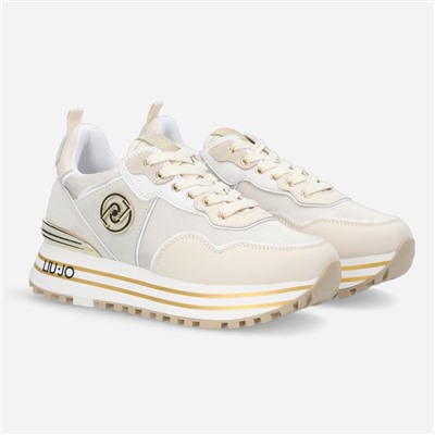 Sneakers - cuero vuelto - blanco roto