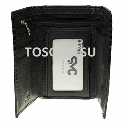 h-1004-1 black кошелек натуральная кожа и экокожа 10х12х2