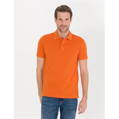 Orange Slim Fit Polo Yaka Basic T -For