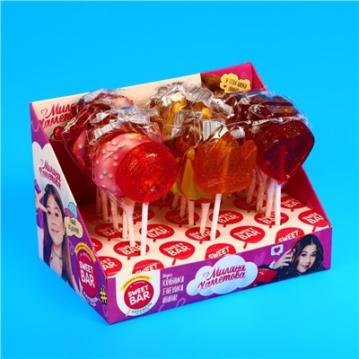 Карамель на палочке «МИЛАНА ХАМЕТОВА SWEET BAR» , корона, сердце, пончик, 25 г