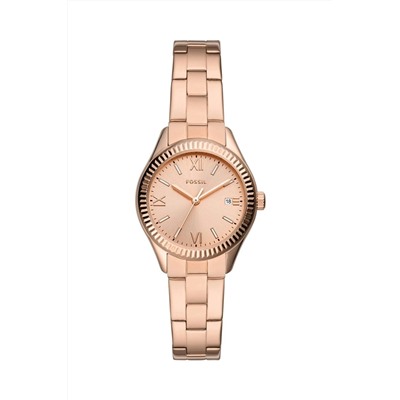 Reloj de cuarzo de acero Rye - Rosa dorado