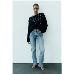 JEANS TRF RECTOS TIRO ALTO