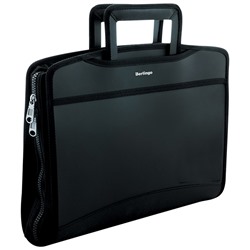 Папка-портфель 8 отделений Berlingo "Silk Touch" А4, 380*280*45мм, 700мкм, черная