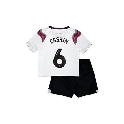 Fanatics Derby County Umbro White/Black Home Infants Kit 2023-24 - Cashin 6 Infants