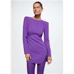 Vestido corto hombreras -  Mujer | MANGO OUTLET España
