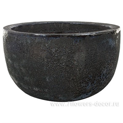 Кашпо керамика Nobilis Marco "S-black Round", D43хH27 см