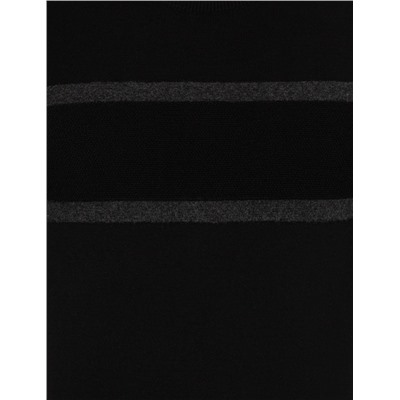 Black Slim Fit Bike Yaka Knitwear свитер
