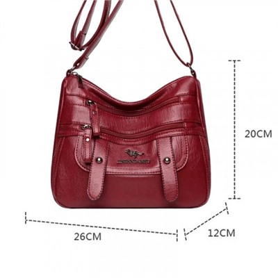 Женская кожаная сумка 242 RED
