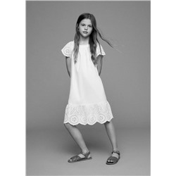Vestido bordado suizo -  Niña | MANGO OUTLET España
