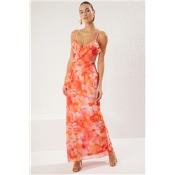 Многоцветный цветок A-Cesim Flower Plouing Gaze Long English District Dress & Graduation Tprss25ae00112