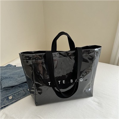 Трендовая сумка тоут в стиле крафт пакета с двумя видами ручек Tote ba*g