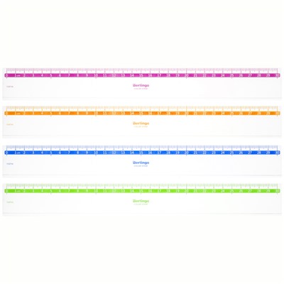 Линейка 30см Berlingo "Color", пластиковая, прозрачная