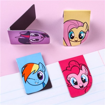Магнитные закладки для книг, 4 шт. на открытке «Самой милой», My little pony