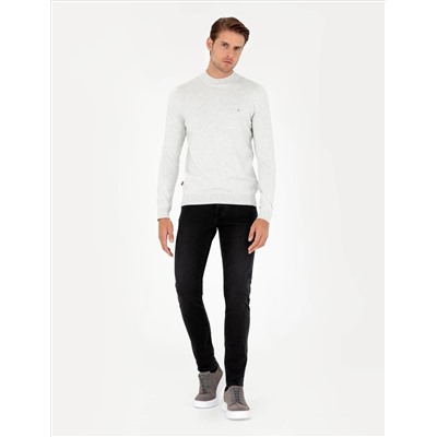 Крем melanj Slim Fit Half Fisherman воротник базовый трикотажный свитер