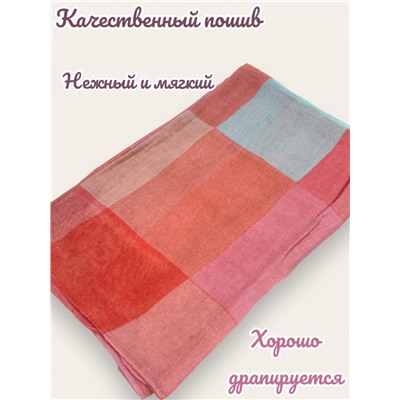 Палантин из вискозного хлопка Клетка Арт 11
