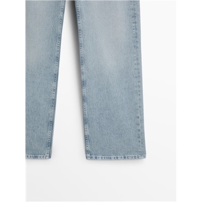 Jeans tiro medio wide leg full length