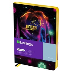 Ежедневник недатированный, А5, 136л., кожзам, Berlingo "Futureal", золотой срез, с рисунком
