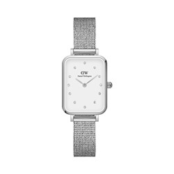 Reloj de cuarzo de acero Sterling - Plateado y blanco