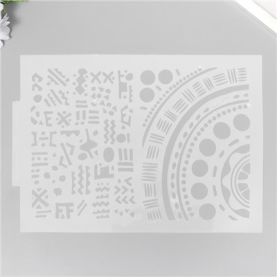 Пластиковый трафарет для творчества «Этно», шаблон, 21×29.7 см