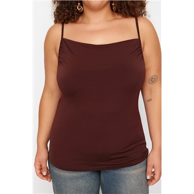 Brown Degaje Blouse Свадебная блузка TBBSS24AF00006