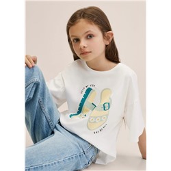 Camiseta estampada algodón -  Niña | MANGO OUTLET España