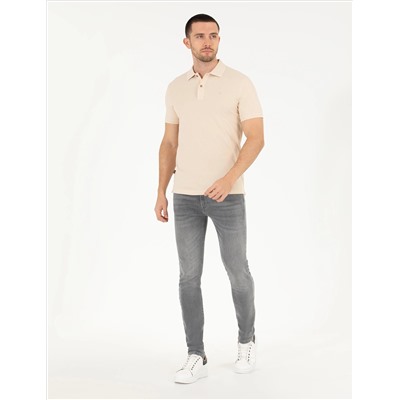 Бежевая тонкая подсадка Polo yaka basic t -красавица