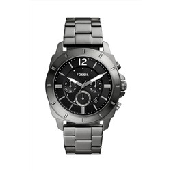 Reloj de cuarzo de acero Privateer - Cronógrafo - Plateado y negro