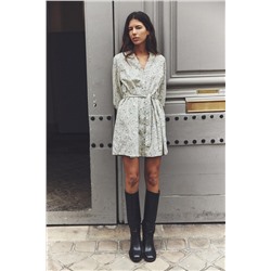 VESTIDO TEJIDO ENGOMADO CINTURÓN