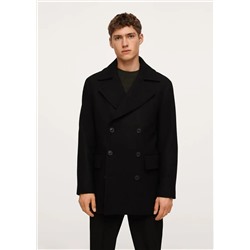 Abrigo lana cruzado -  Hombre | MANGO OUTLET España