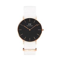 Reloj de cuarzo de acero inoxidable chapado en oro rosa Classic Dover