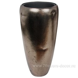 Кашпо полистоун Nobilis Marco "Pa-silverbrown Vase", D31хH65 см с тех.горшком