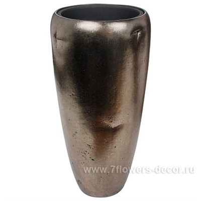 Кашпо полистоун Nobilis Marco "Pa-silverbrown Vase", D31хH65 см с тех.горшком