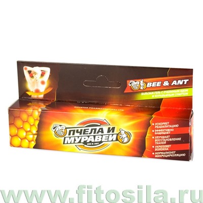 Пчела и муравей BEE AND ANT® бальзам-гель болеутоляющий, 44 г