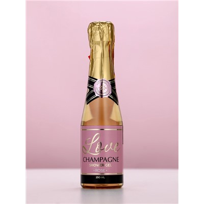 Гель для душа во флаконе шампанское Love Champagne, 250 мл, Новый Год