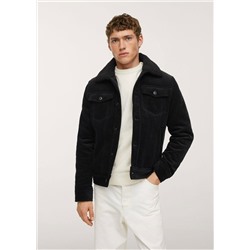 Cazadora pana interior borreguito -  Hombre | MANGO OUTLET España