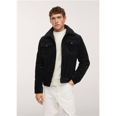 Cazadora pana interior borreguito -  Hombre | MANGO OUTLET España
