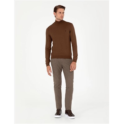 Brown Slim Fit Canvas Bloys