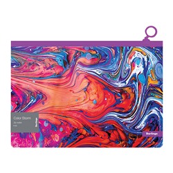 Папка-конверт на молнии Berlingo "Color Storm" А4, 180мкм, с рисунком