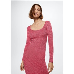 Vestido punto entallado -  Mujer | MANGO OUTLET España