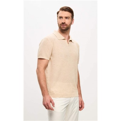 Футболка лен F011-06LN l.beige