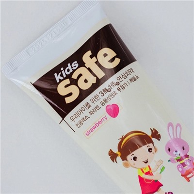 Зубная паста Lion Kids Safe со вкусом клубники (от 3 до 12 лет), 90 г