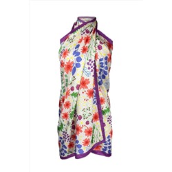 Lana-Crispy Flower Pattern Прозрачная блестящая ткань парео-95см*145см