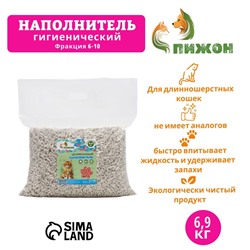 Наполнитель целлюлозный "Пижон"  6,9 кг впитываемость до  15 л